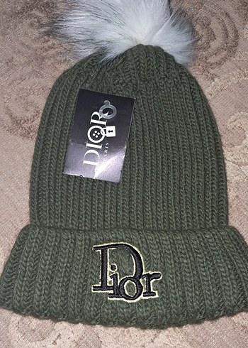 Gri Kürklü Kadın Örgü Bere - Görsel 3