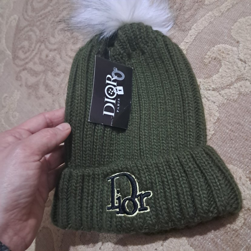 Gri Kürklü Kadın Örgü Bere - Görsel 2