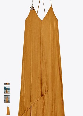 zara saten elbise - Görsel 4