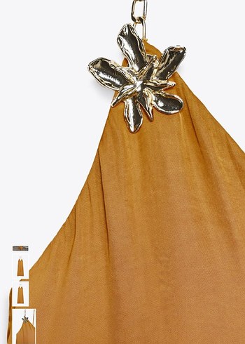 zara saten elbise - Görsel 6