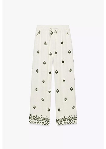 xs Beden zara nakışlı pantolon