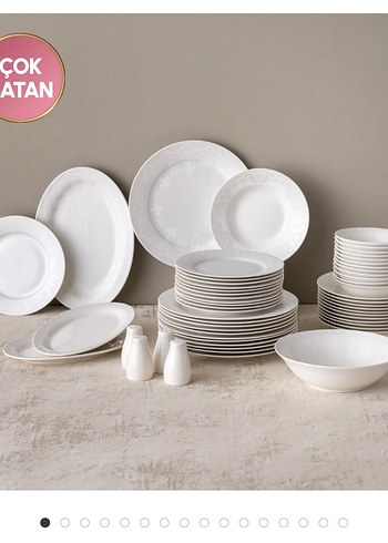 Modern Klasik Beyaz Yemek Takımı emsan
