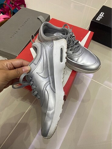 Nike 36 no metalik gri ayakkabı