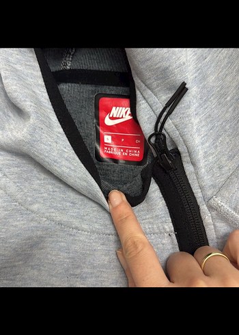 Nike Gri Kapüşonlu Fermuarlı Sweatshirt - Görsel 5