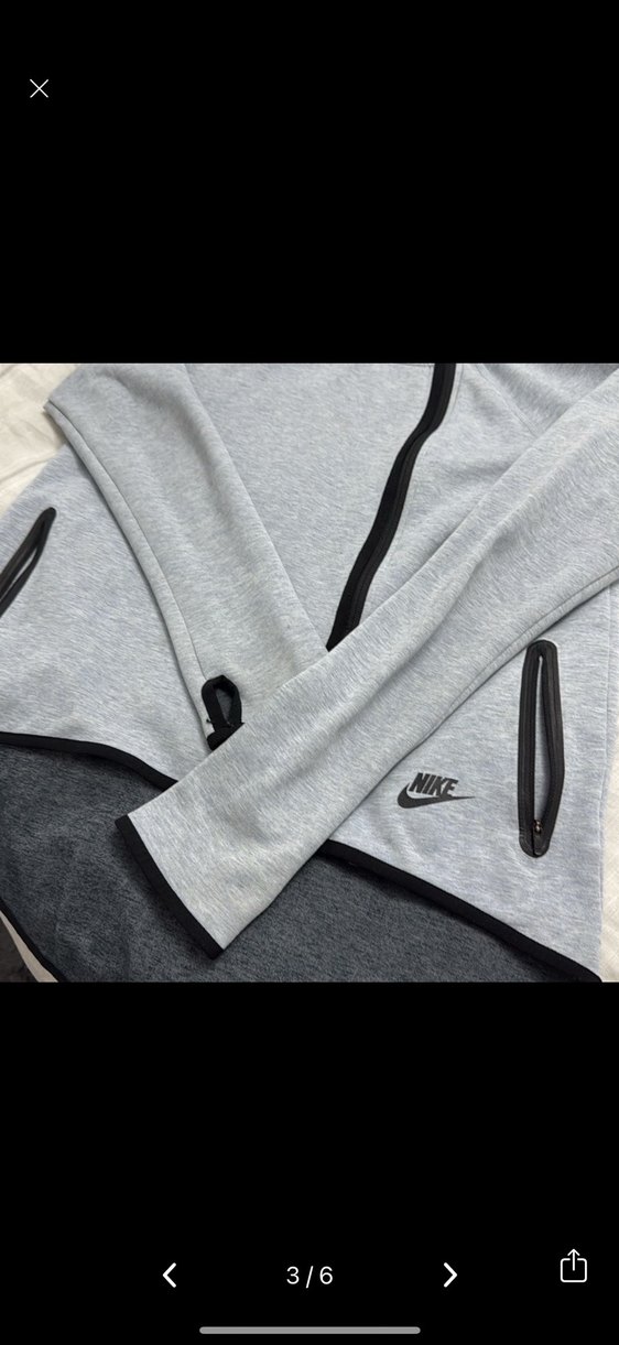 Nike Gri Kapüşonlu Fermuarlı Sweatshirt - Görsel 4