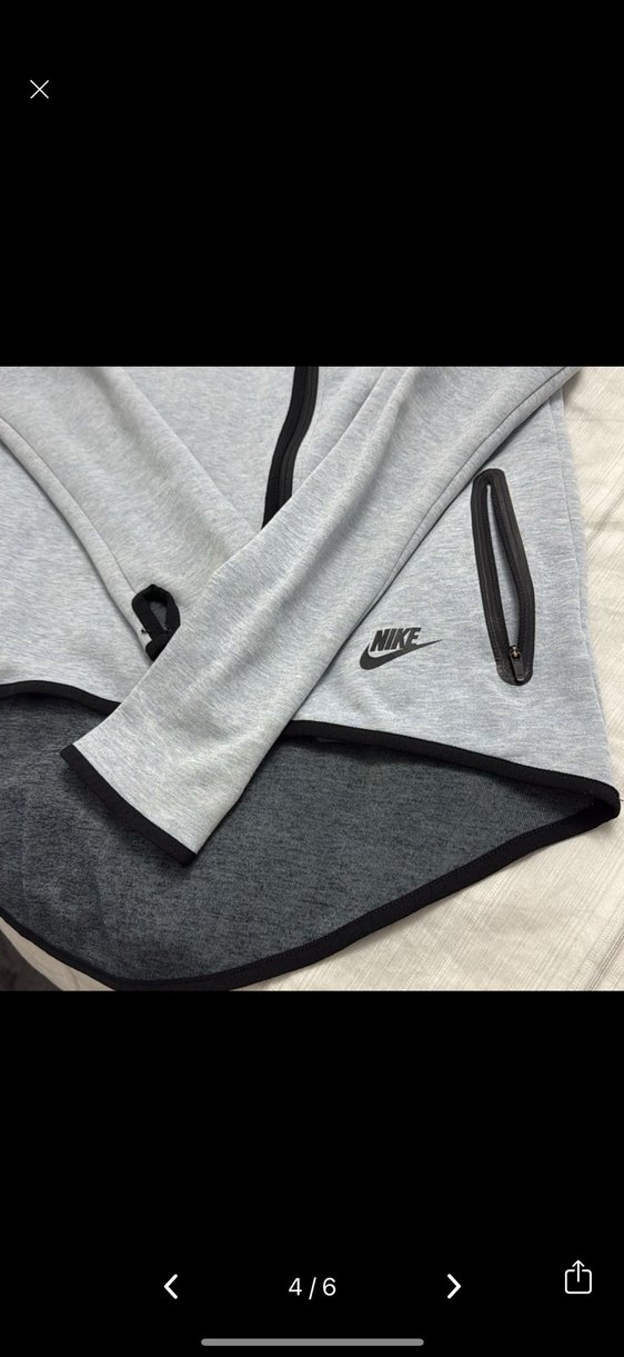 Nike Gri Kapüşonlu Fermuarlı Sweatshirt - Görsel 3