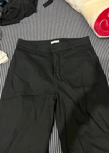 Kadın Siyah Regular Fit Pamuk Pantolon