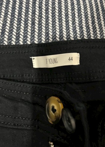 44 Beden siyah Renk Kadın Siyah Regular Fit Pamuk Pantolon