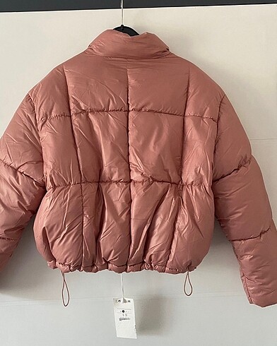 Bershka Bershka marka crop pembe şişme mont