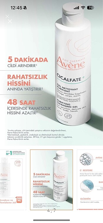 Avene Avene temizleme jeli