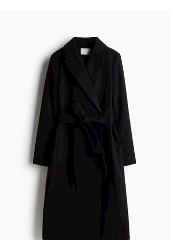 Siyah Kuşaklı Kaban H&M