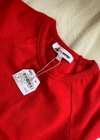 Kırmızı tişört kadın koton - Görsel 2