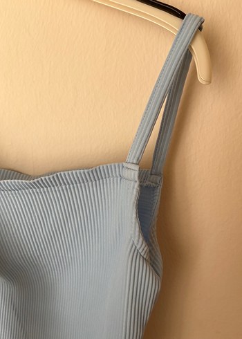s Beden mavi Renk Mavi Minimalist Crop Top