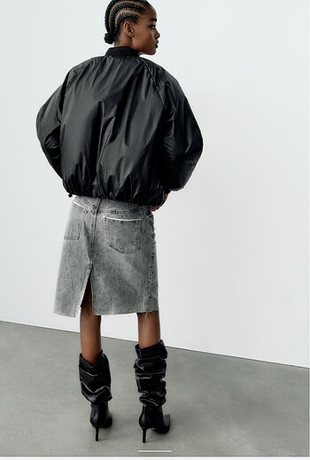 s Beden DOLGULU OVERSIZE BOMBER CEKET ZARA