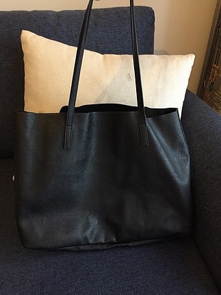 Çift taraflı H&M siyah çanta