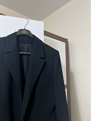 m Beden siyah vatkalı cep detaylı blazer ceket