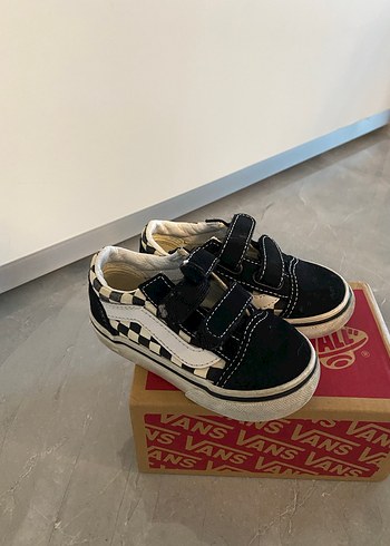 Vans Erkek Çocuk Siyah Kareli Spor Ayakkabı