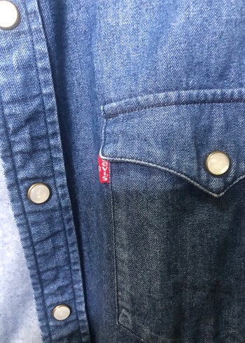 m Beden Levis orijinal kısa kol kot gömlek ceket
