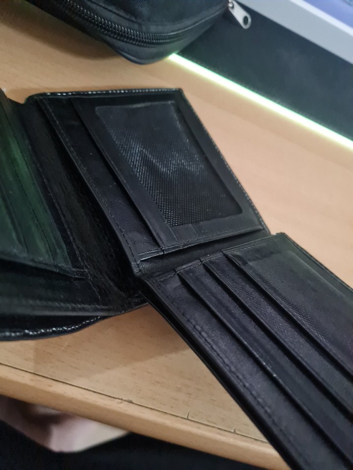 Siyah Erkek Deri Cüzdan Tergan - Görsel 3