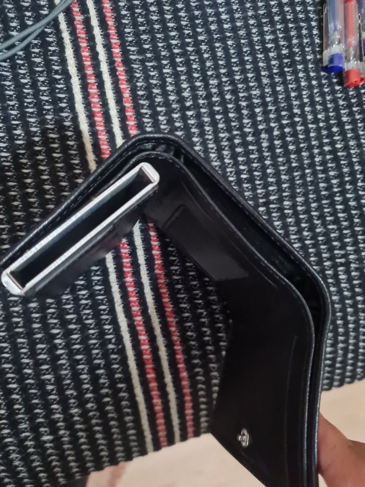 Siyah Hakiki Deri Mekanizmalı cüzdan - Görsel 2