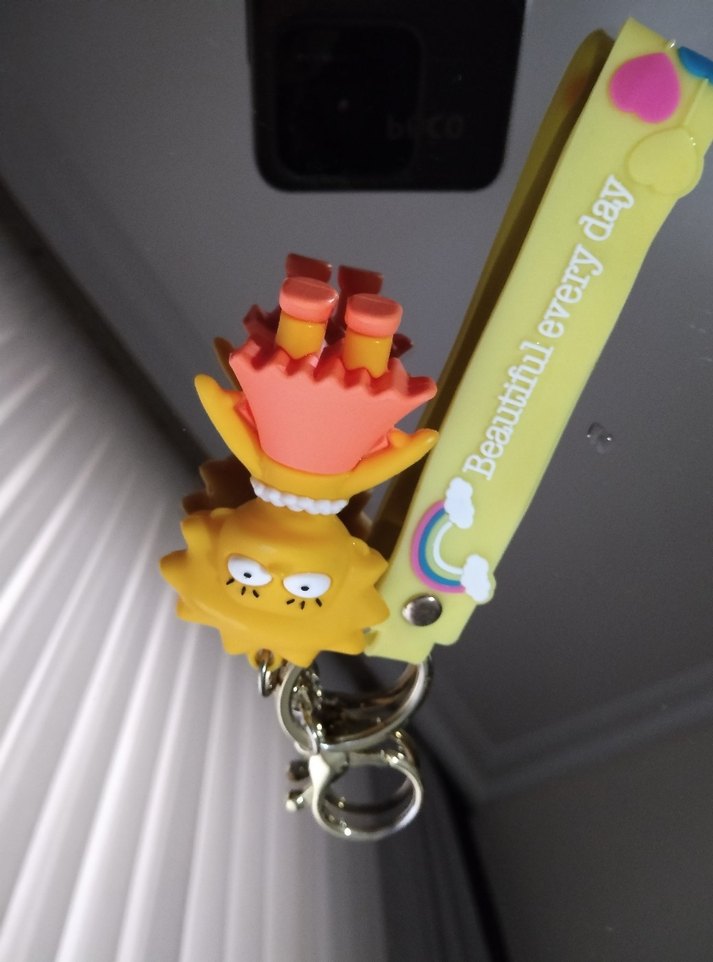 Sarı Lisa Simpson Figürlü Anahtarlık - Görsel 2