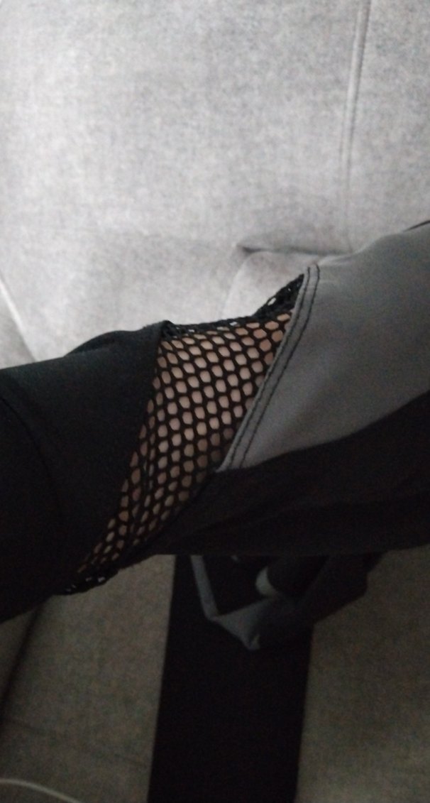 Fermuarlı Gri-Siyah Kadın Spor Tayt - Görsel 3