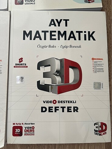 AYT MATEMATİK 3D VİDEO DESTEKLİ DEFTER