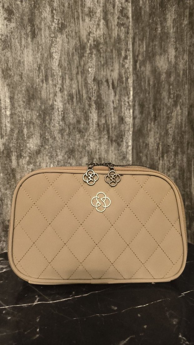 Krem Rengi Deri Kadın Omuz Çantası - Görsel 2