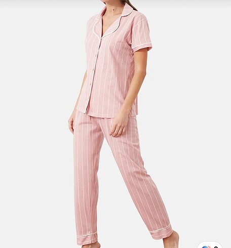 l Beden pembe Renk Pijama Takımı