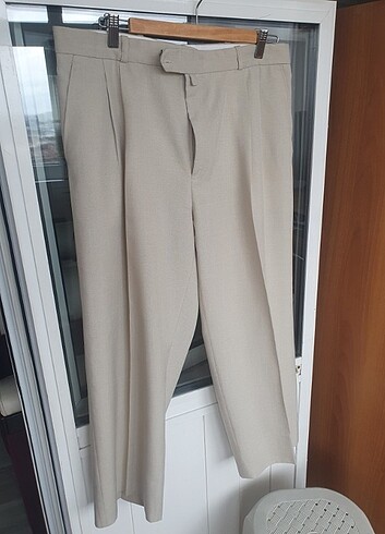 Erkek krem kumaş pantolon