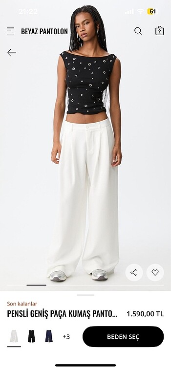 Stradivarius Pensli ve dökümlü straight pantolon