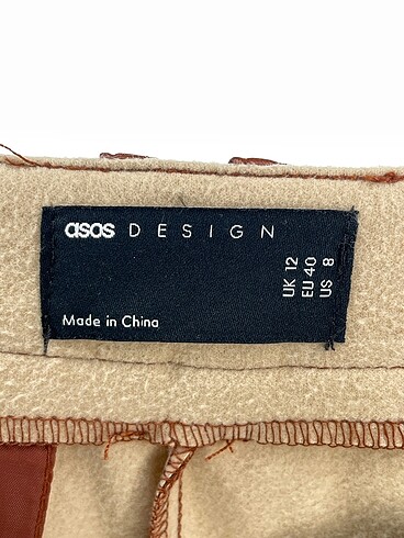 40 Beden kahverengi Renk Asos Düz Kesim %70 İndirimli.