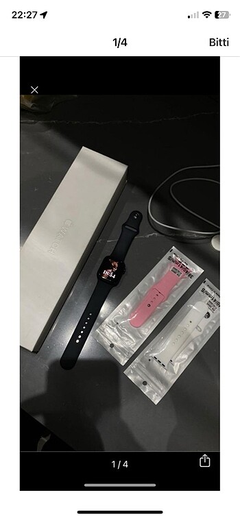 Apple Watch 7 yurtdışında alındı 41mm 93% pil fiyatı son
