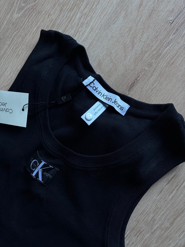 Siyah Calvin Klein Atlet Crop Top - Görsel 2