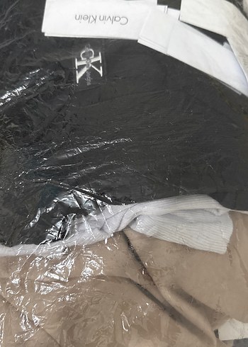Calvin Klein Erkek Beyaz Gri Mendil