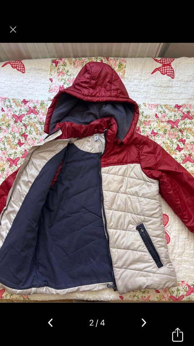 Kız Erkek farketmez bordo çocuk montu - Görsel 2