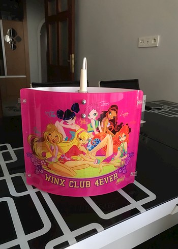 Winx Club Temalı Pembe Çocuk Avize