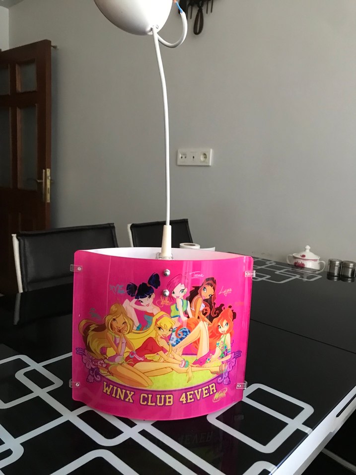 Winx Club Temalı Pembe Çocuk Avize - Görsel 2