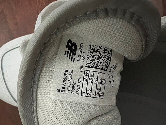 40,5 Beden New balance 550