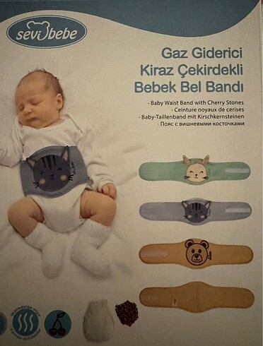 Gaz Giderici kiraz çekirdekli bebek bel bandı