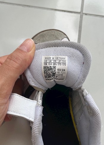 28 Beden beyaz Renk Adidas VL Court 3.0 Erkek Çocuk Beyaz Sneaker 28.5 numara