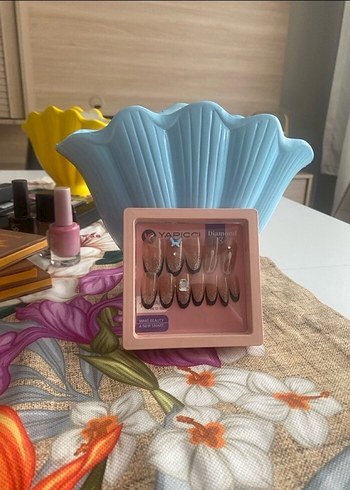 Pastel Mavi Tırnak Süsü Seti - Görsel 2