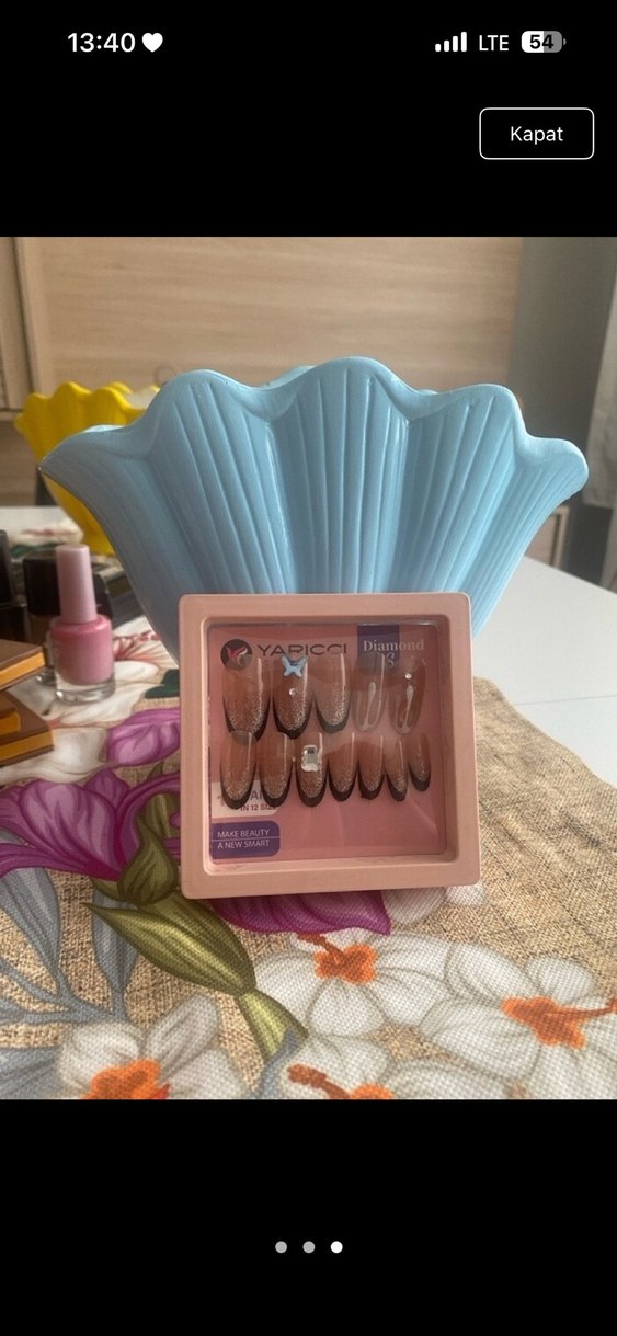 Pastel Mavi Tırnak Süsü Seti - Görsel 3