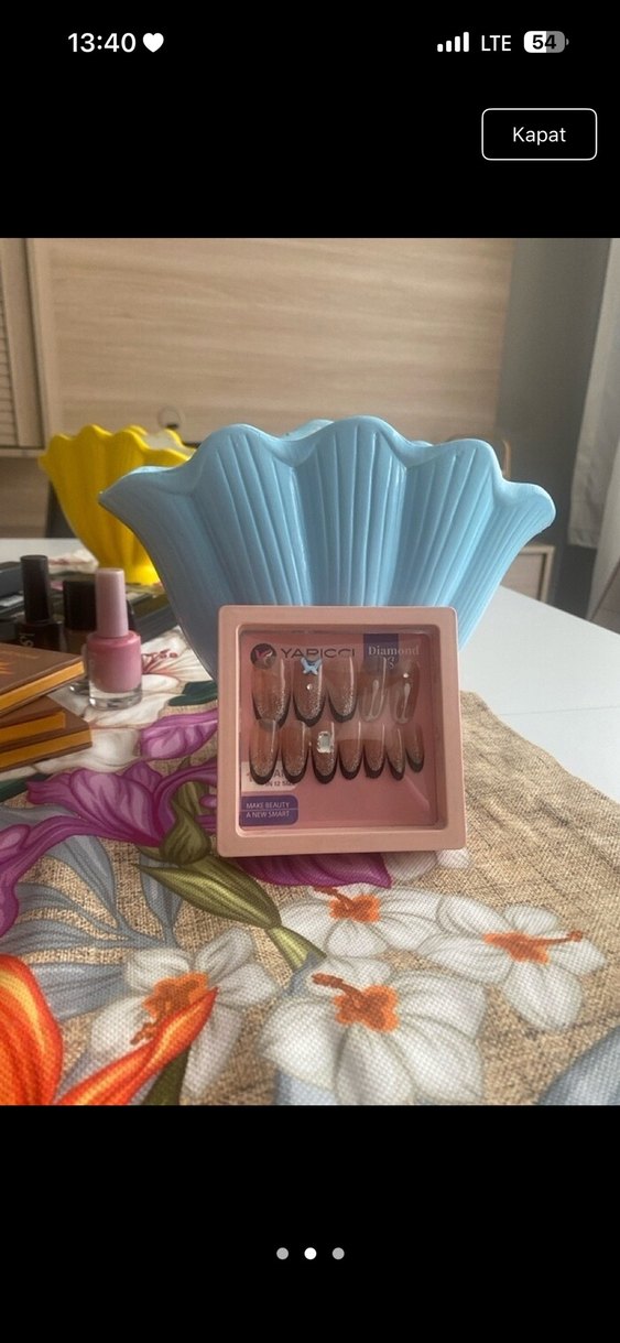 Pastel Mavi Tırnak Süsü Seti - Görsel 2