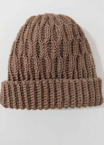 Petek model örgü bere - Görsel 3