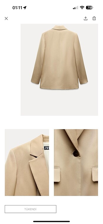 Zara Zara oversize saten blazer