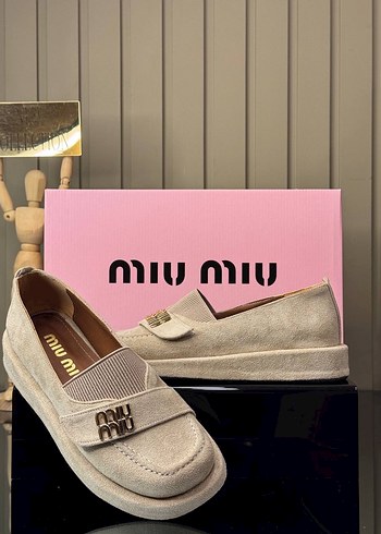 Miu Miu Miu Miu Siyah Süet Tokalı Kadın Loafer