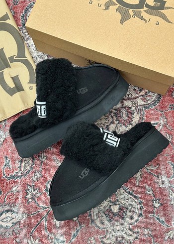 37 Beden UGG Kürklü Kahverengi Platform Terlik