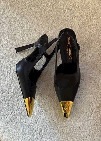 Siyah Deri Tokalı Stiletto Topuklu Kadın Ayakkabı - Görsel 6