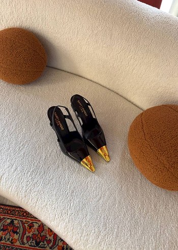 Siyah Deri Tokalı Stiletto Topuklu Kadın Ayakkabı - Görsel 8